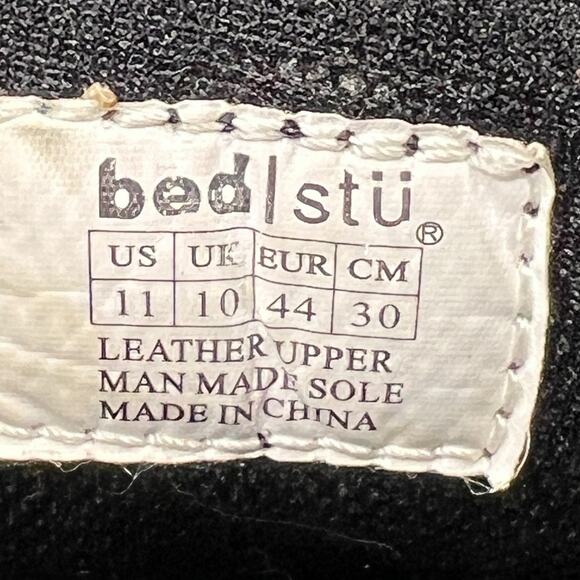 Bed Stu Men’s Gotti Black Brown Distressed Leather Moto Boot Size US 11 - Picture 10 of 10